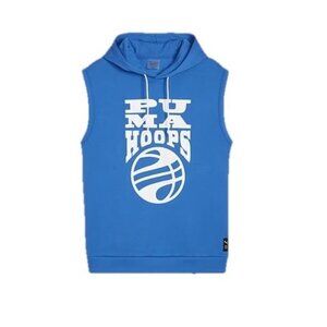 Puma Hoops Posterize 2.0 Sleeveless Hoodie Blue Size XXL New No Tags $50MSRP